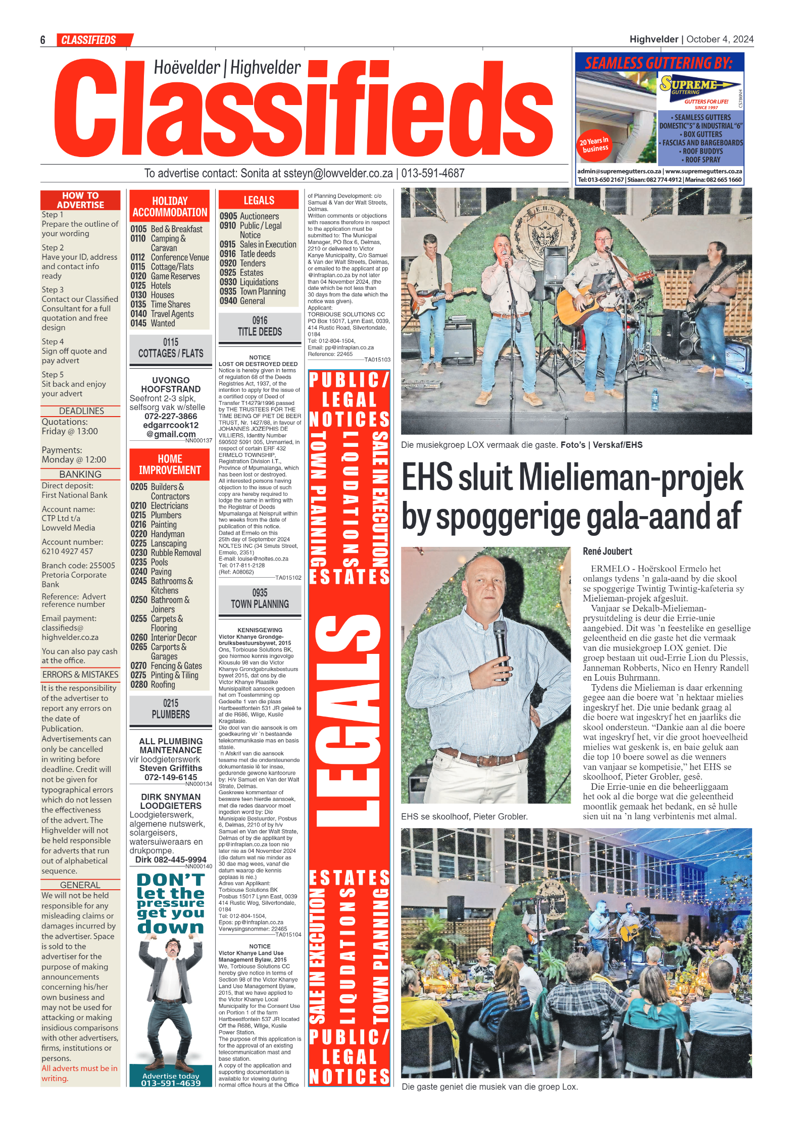 Highvelder Newspaper 4 October 2024 page 6