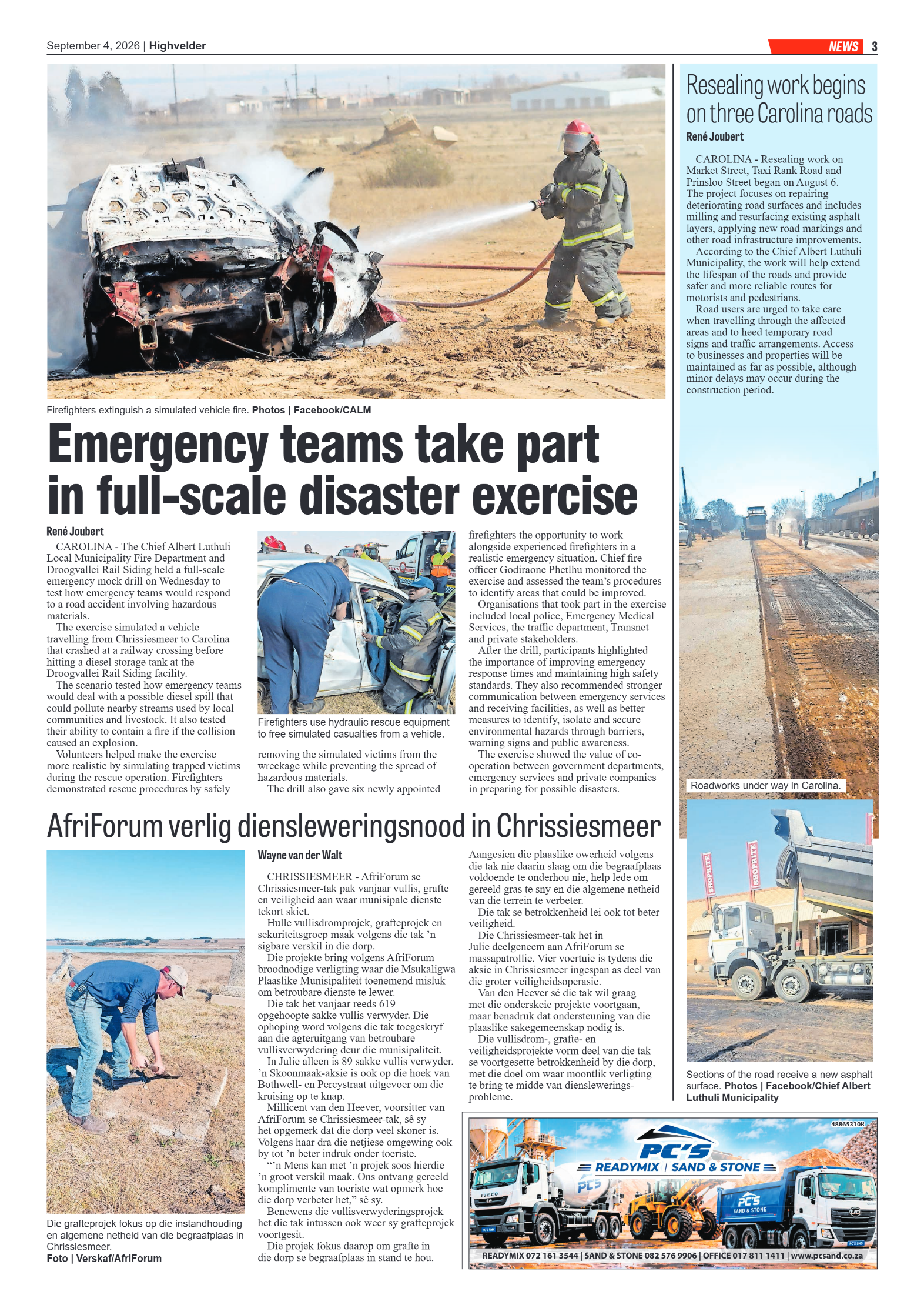 Highvelder Newspaper 4 September 2026 page 3
