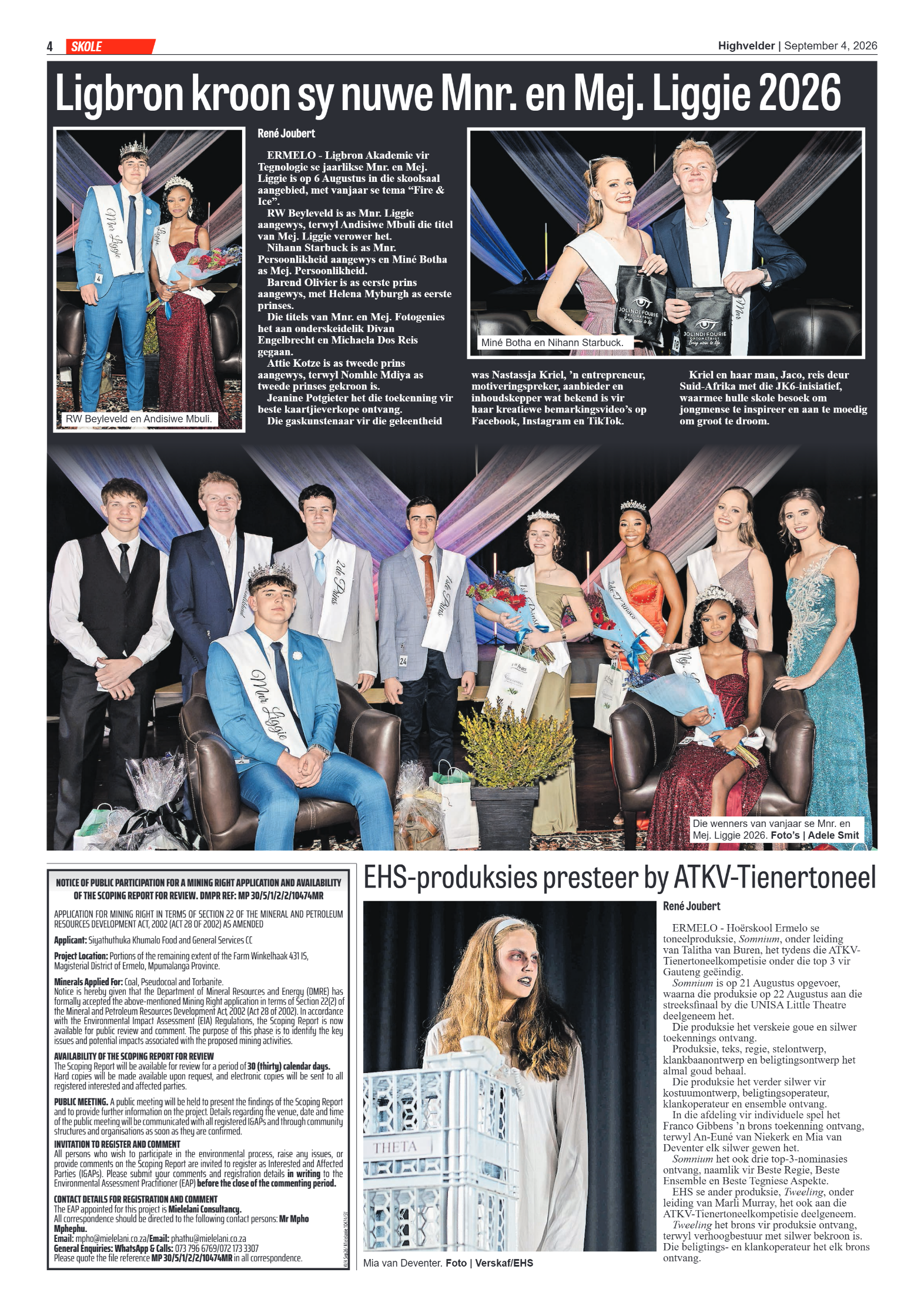 Highvelder Newspaper 4 September 2026 page 4