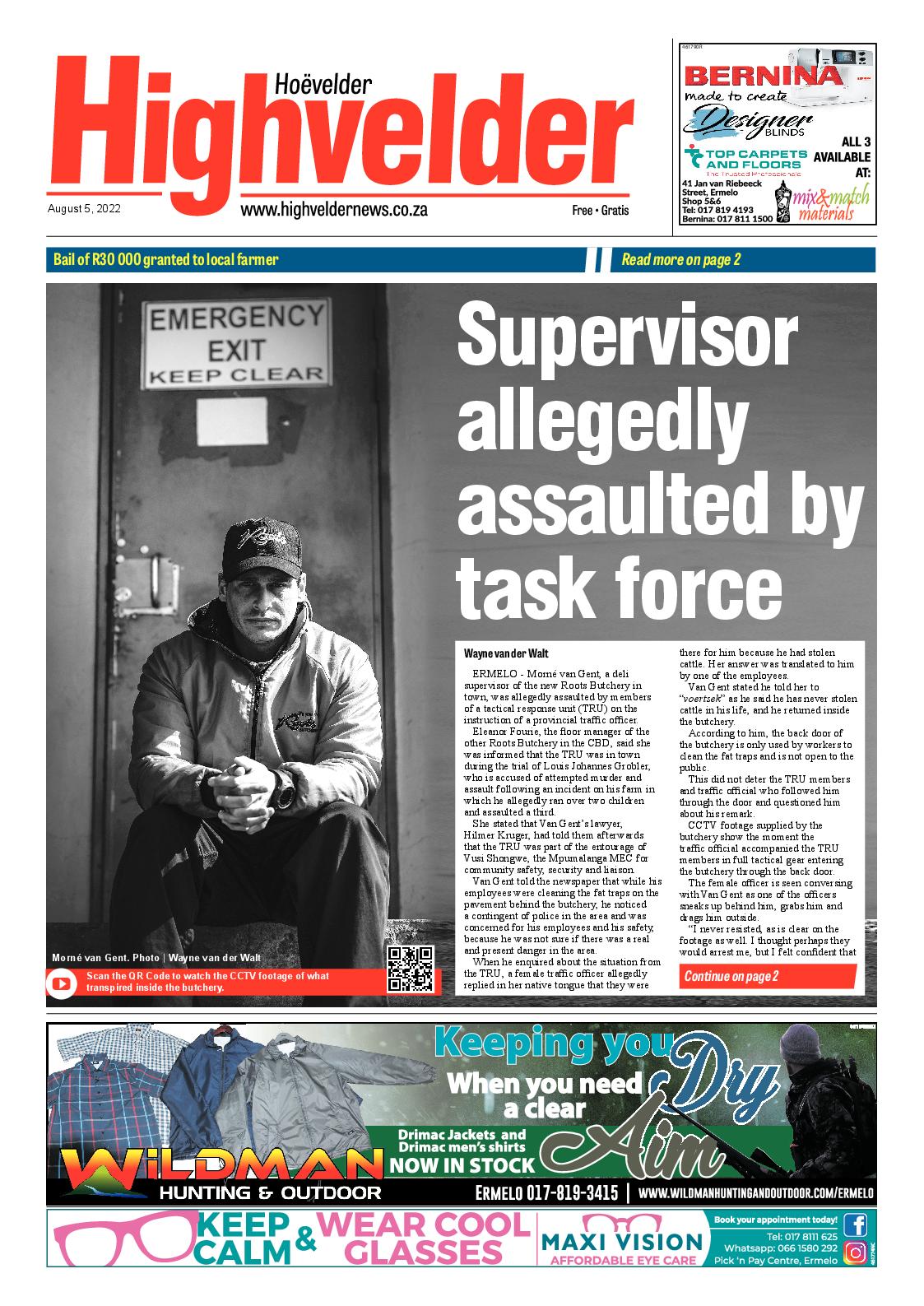 Highvelder Newspaper 5 August 2022 page 1