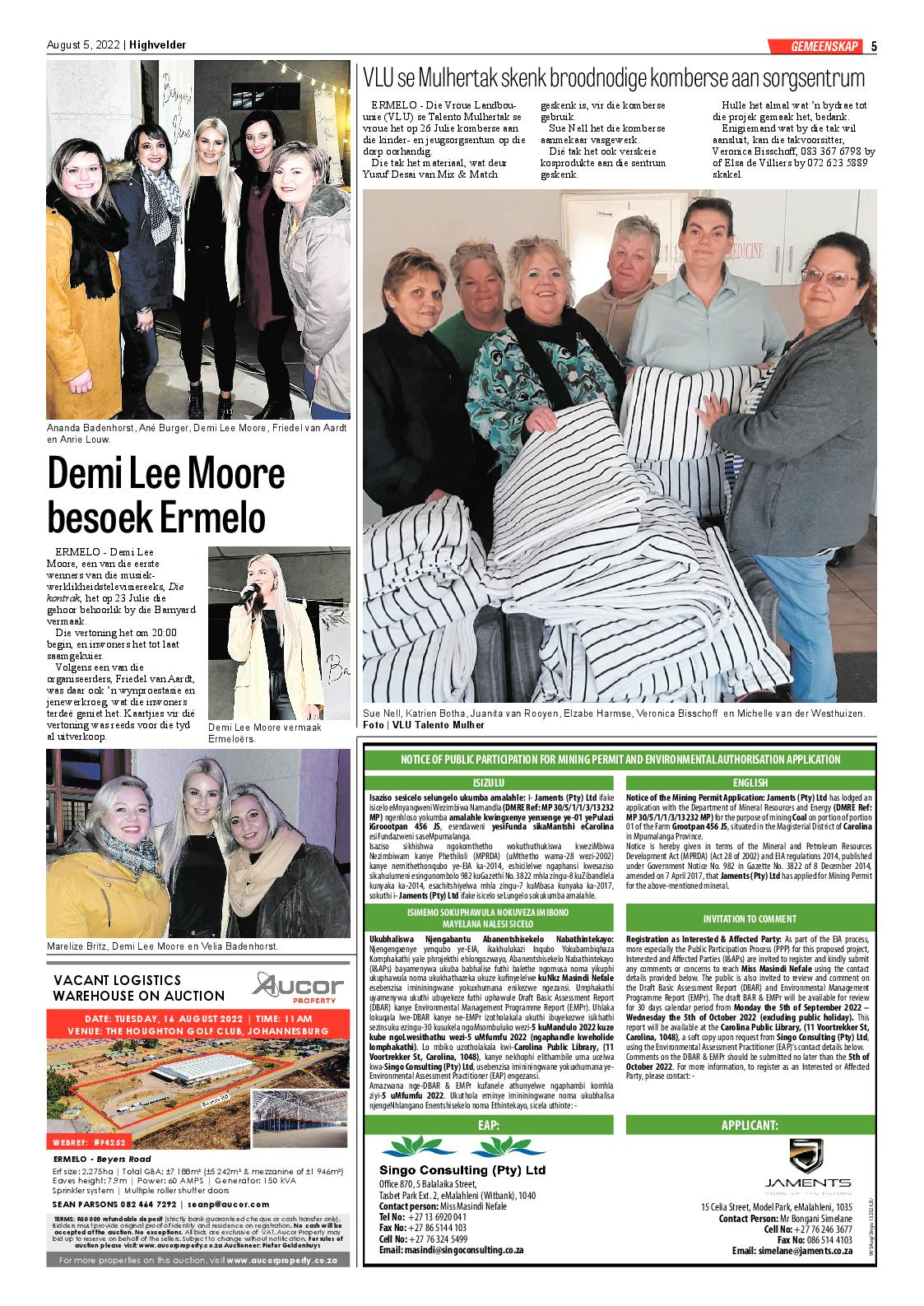 Highvelder Newspaper 5 August 2022 page 5