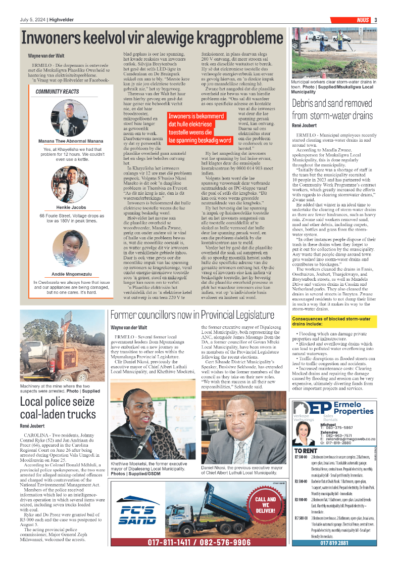 Highvelder Newspaper 5 July 2024 page 3