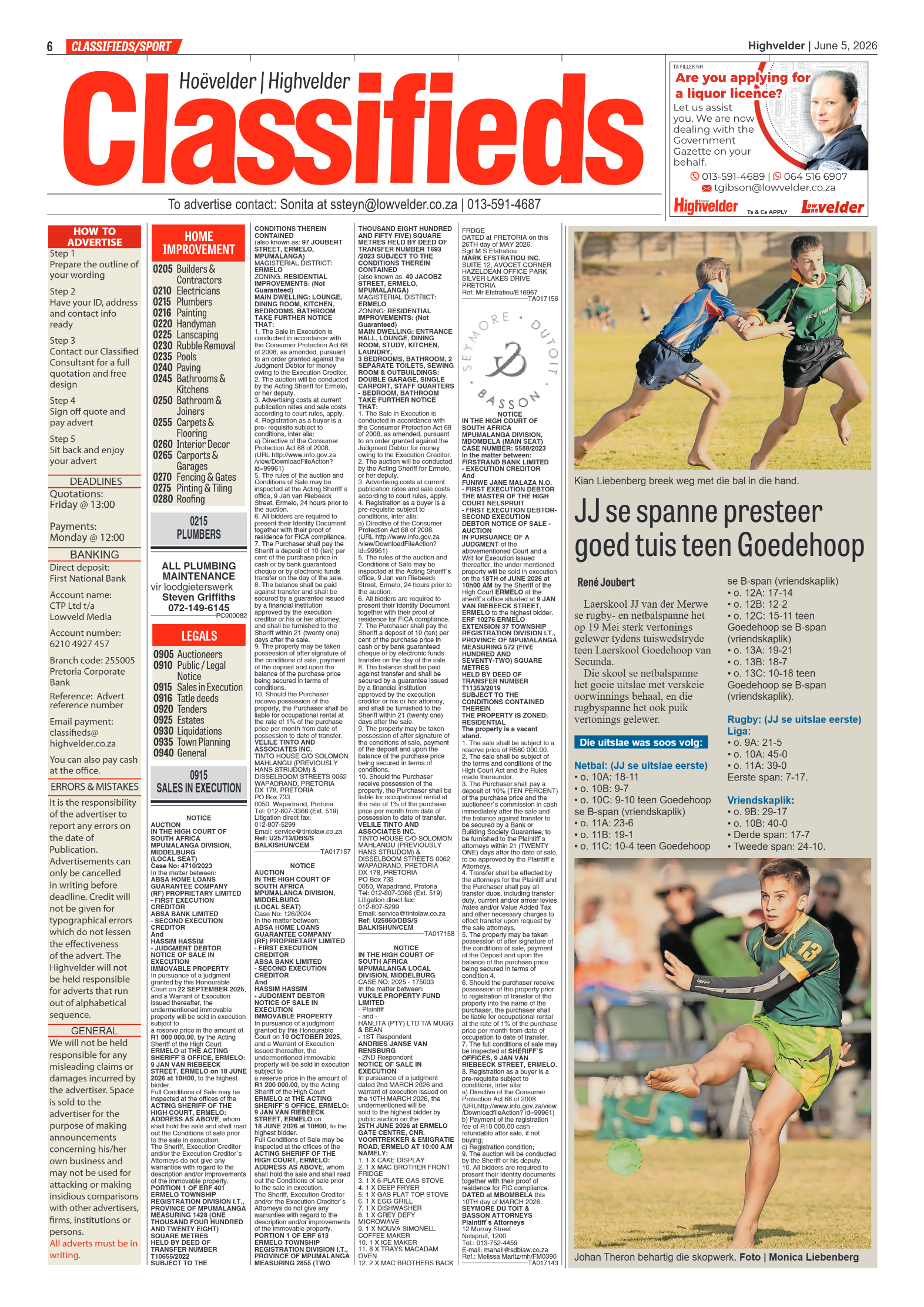 Highvelder Newspaper 5 June 2026 page 6
