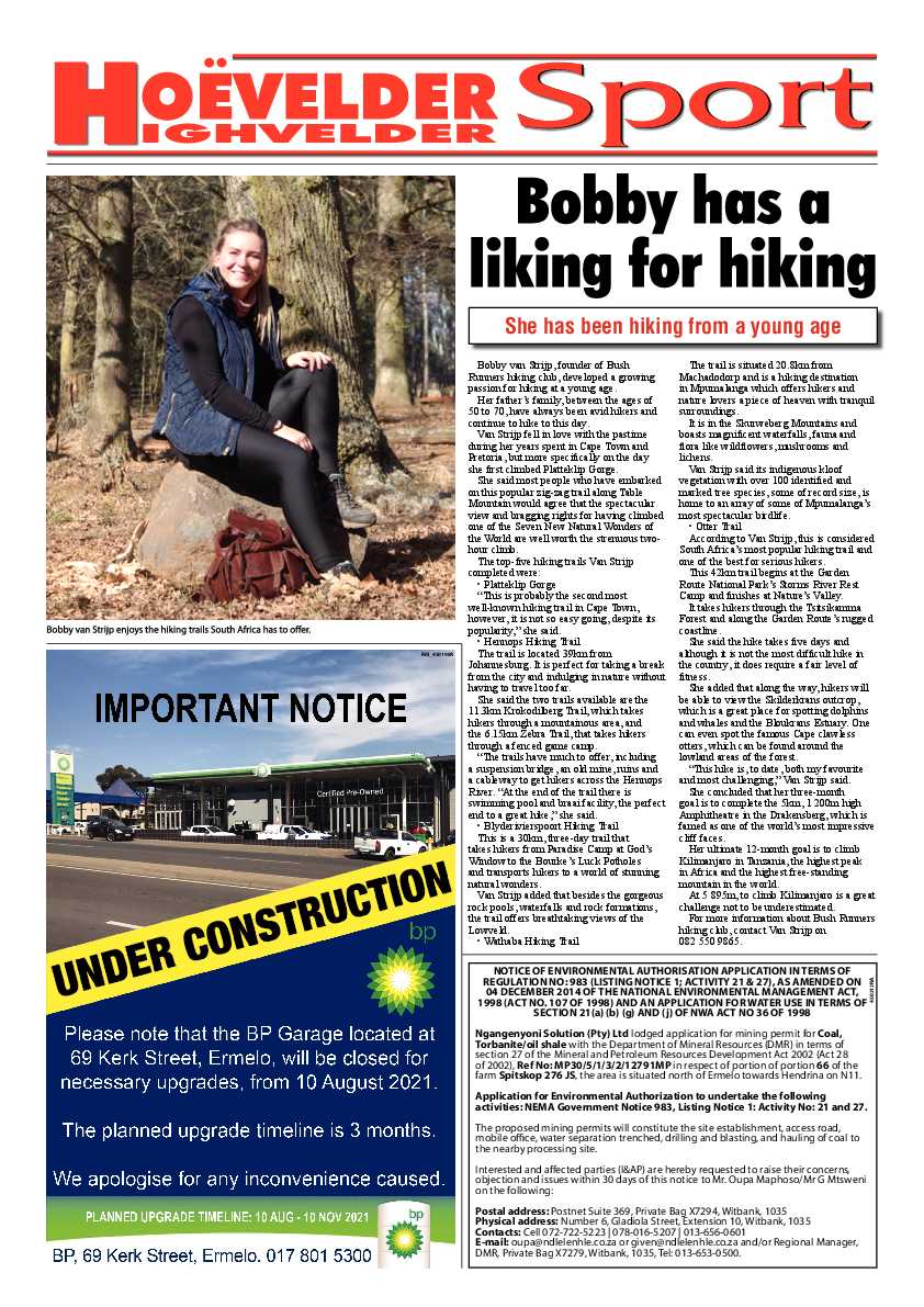 Highvelder Newspaper 6 August 2021 page 8