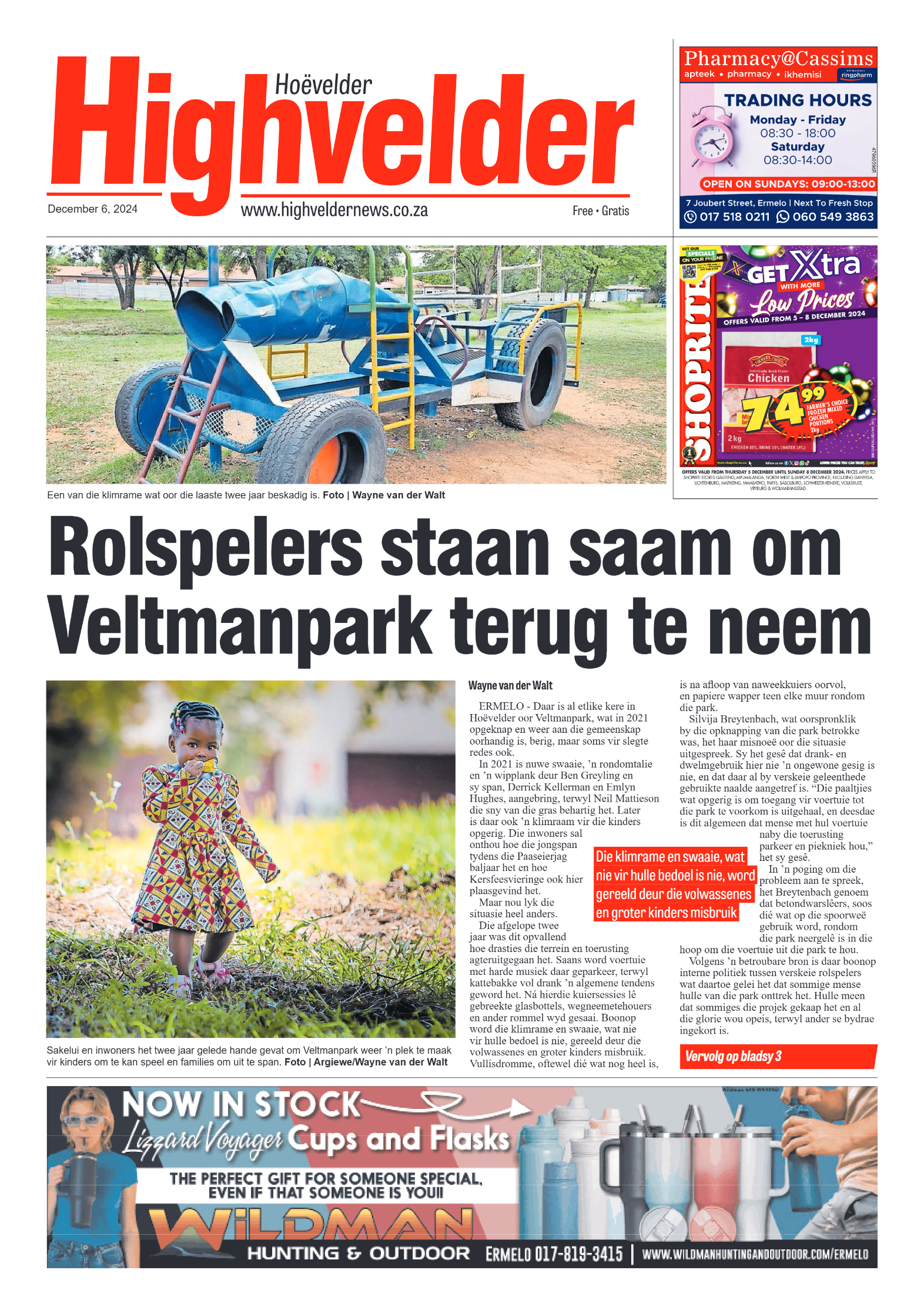 Highvelder Newspaper 6 December 2024 page 1