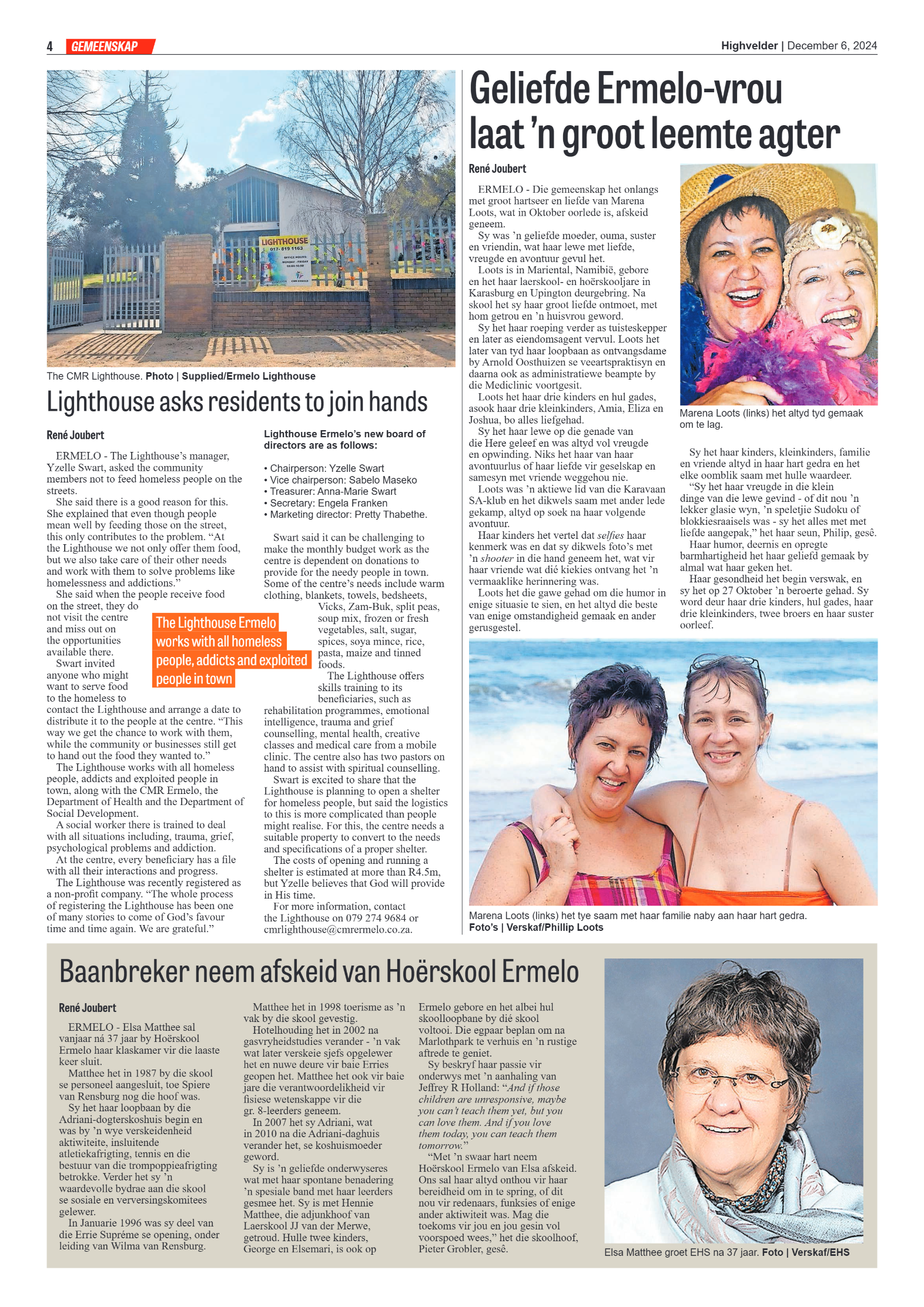 Highvelder Newspaper 6 December 2024 page 4