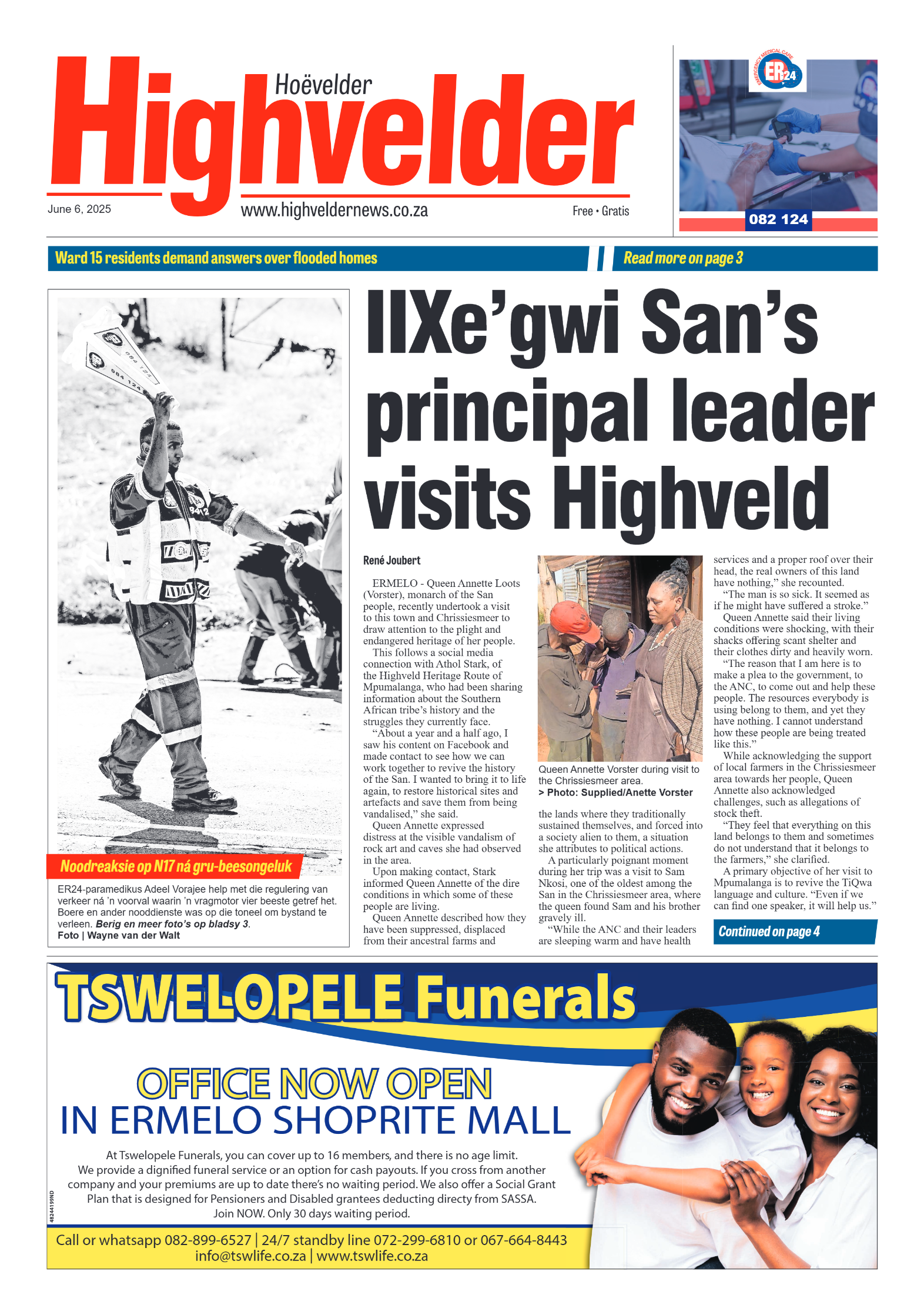 Highvelder Newspaper 6 June 2025 page 1