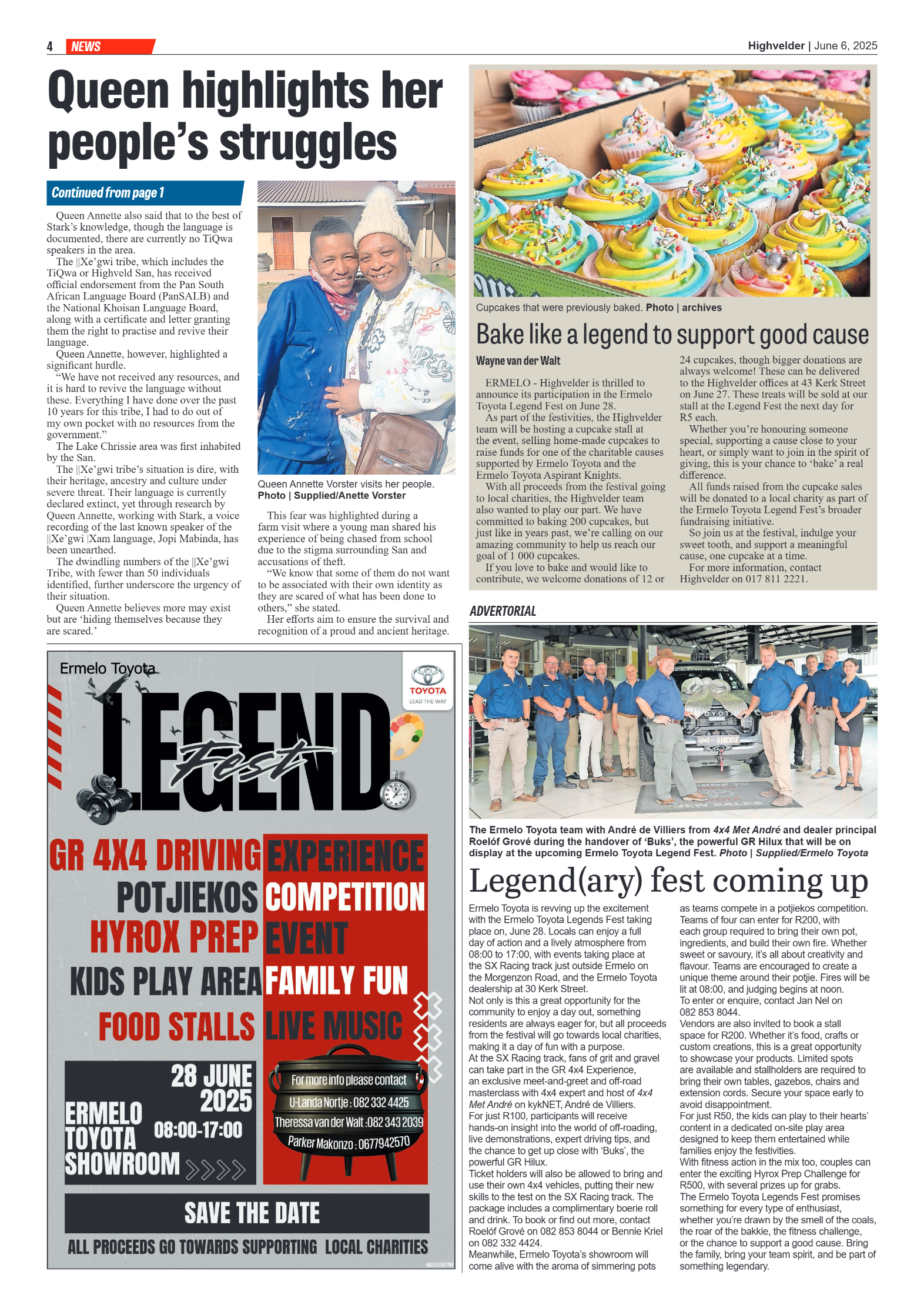 Highvelder Newspaper 6 June 2025 page 4