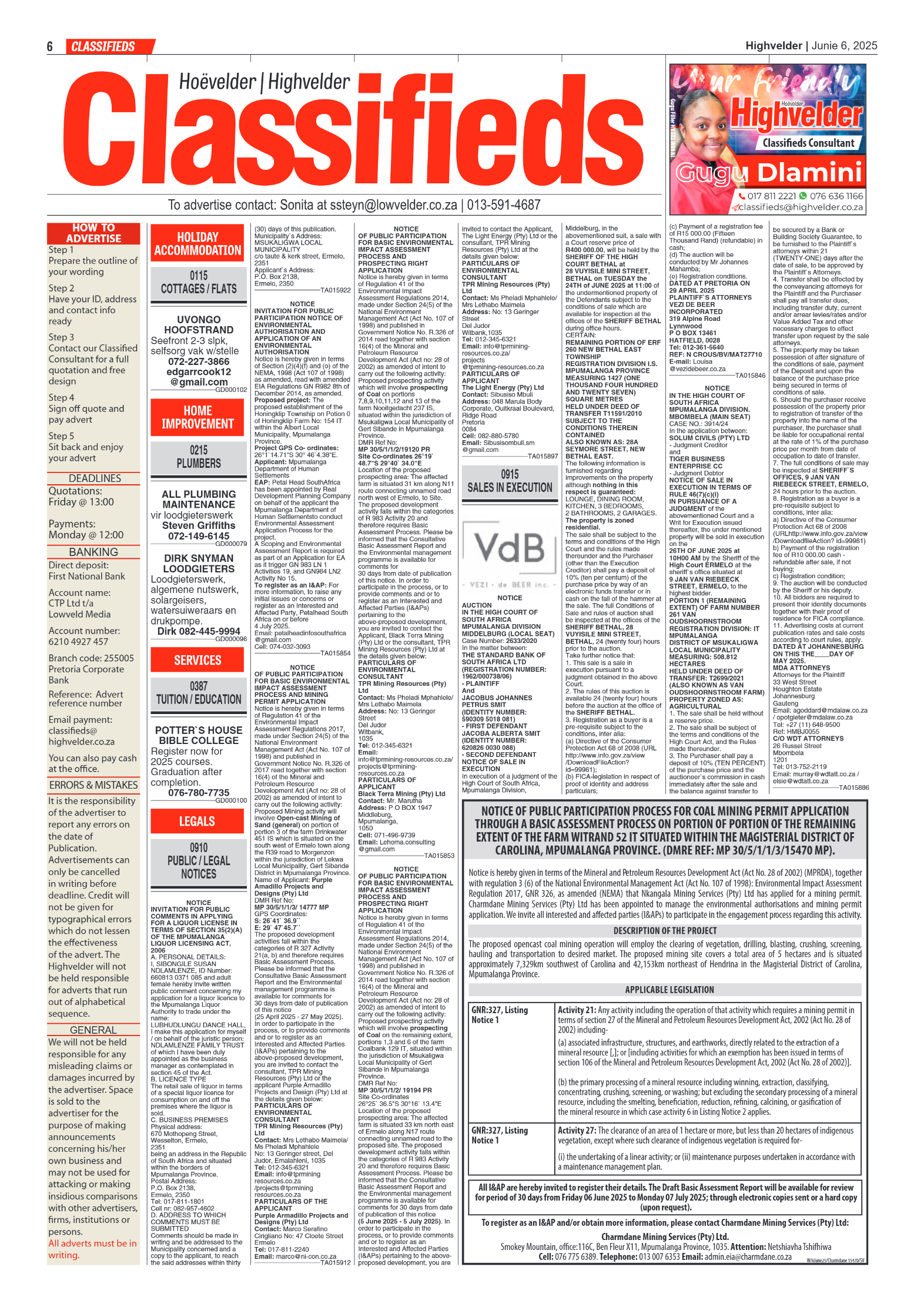 Highvelder Newspaper 6 June 2025 page 6