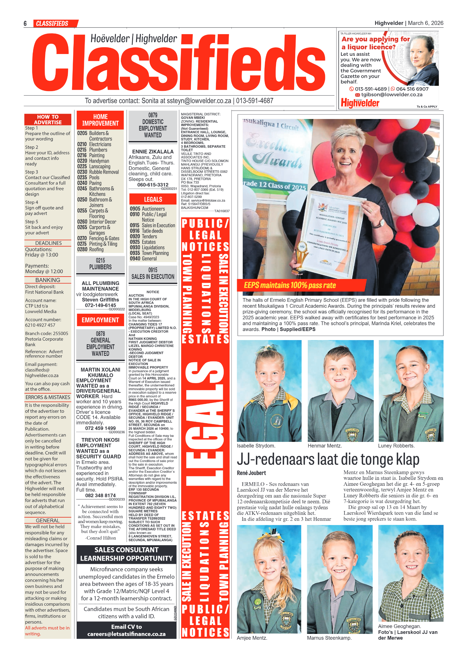 Highvelder Newspaper 6 March 2026 page 6
