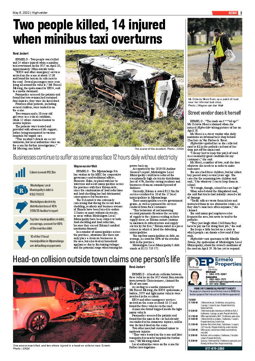 Highvelder Newspaper 6 May 2022 page 3