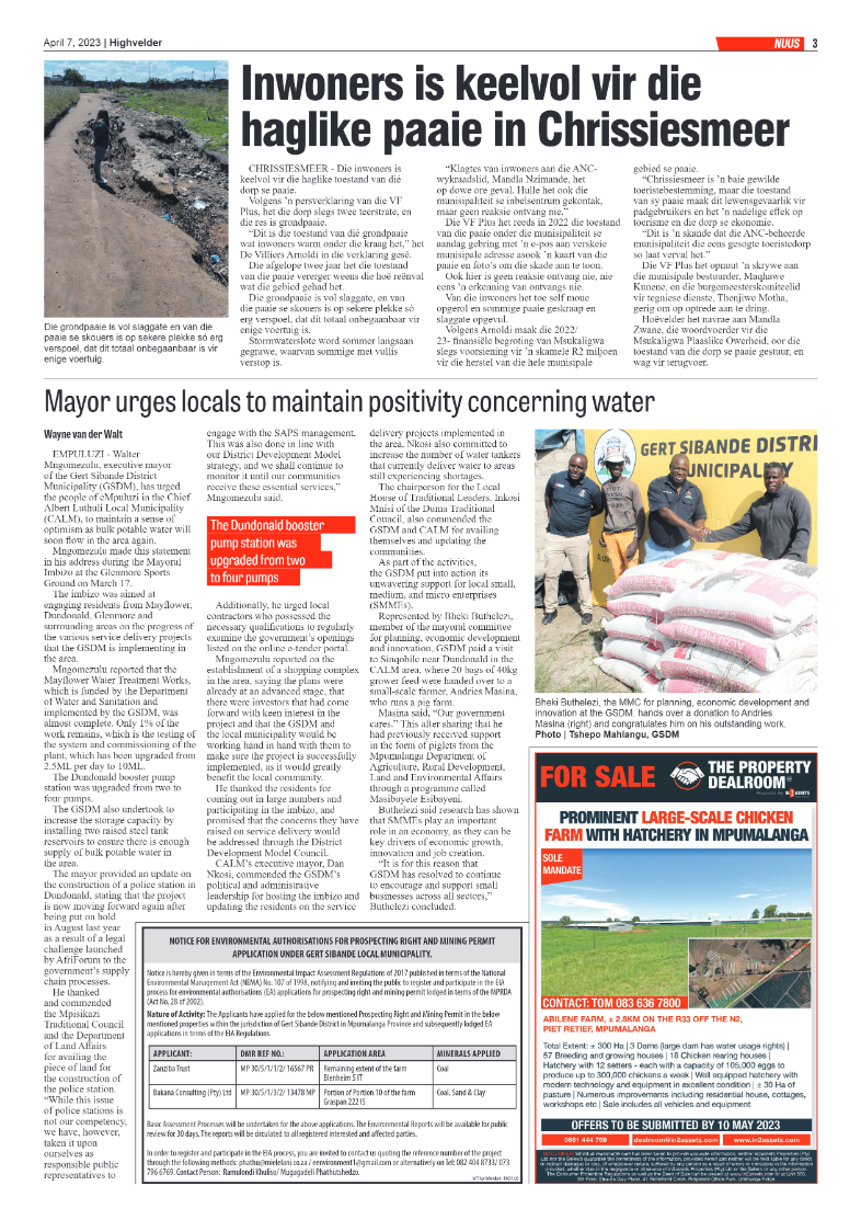 Highvelder Newspaper 7 April 2023 page 3