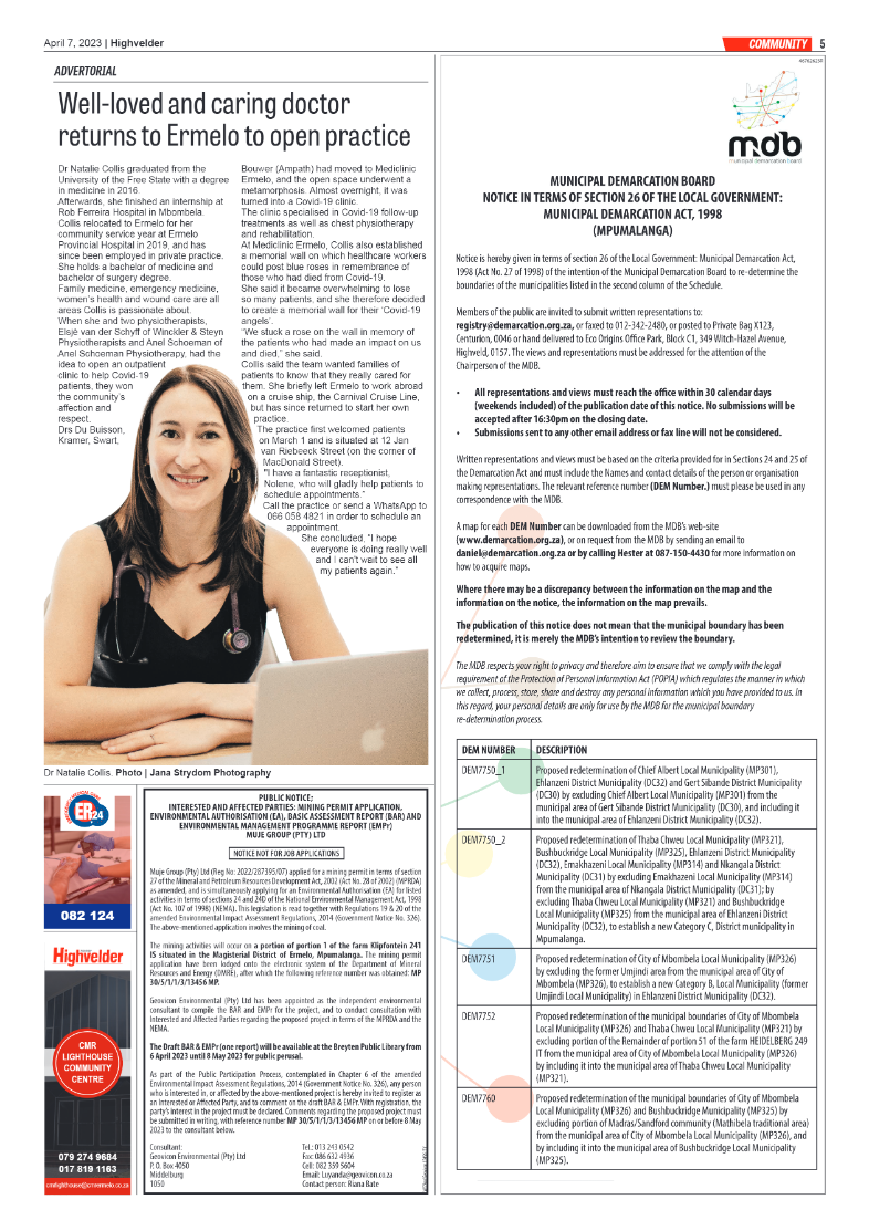 Highvelder Newspaper 7 April 2023 page 5