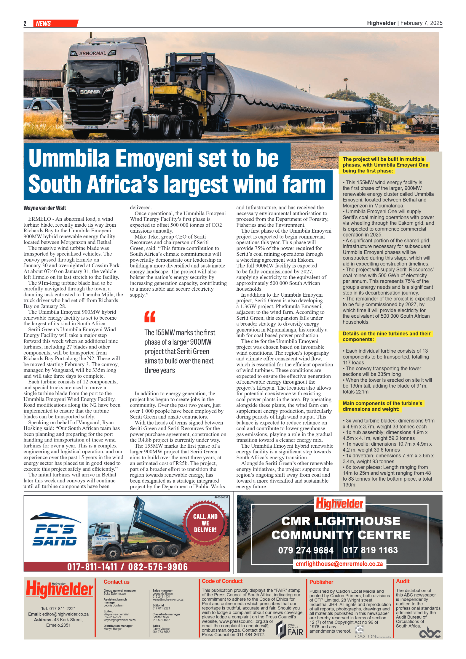 Highvelder Newspaper 7 February 2025 page 2