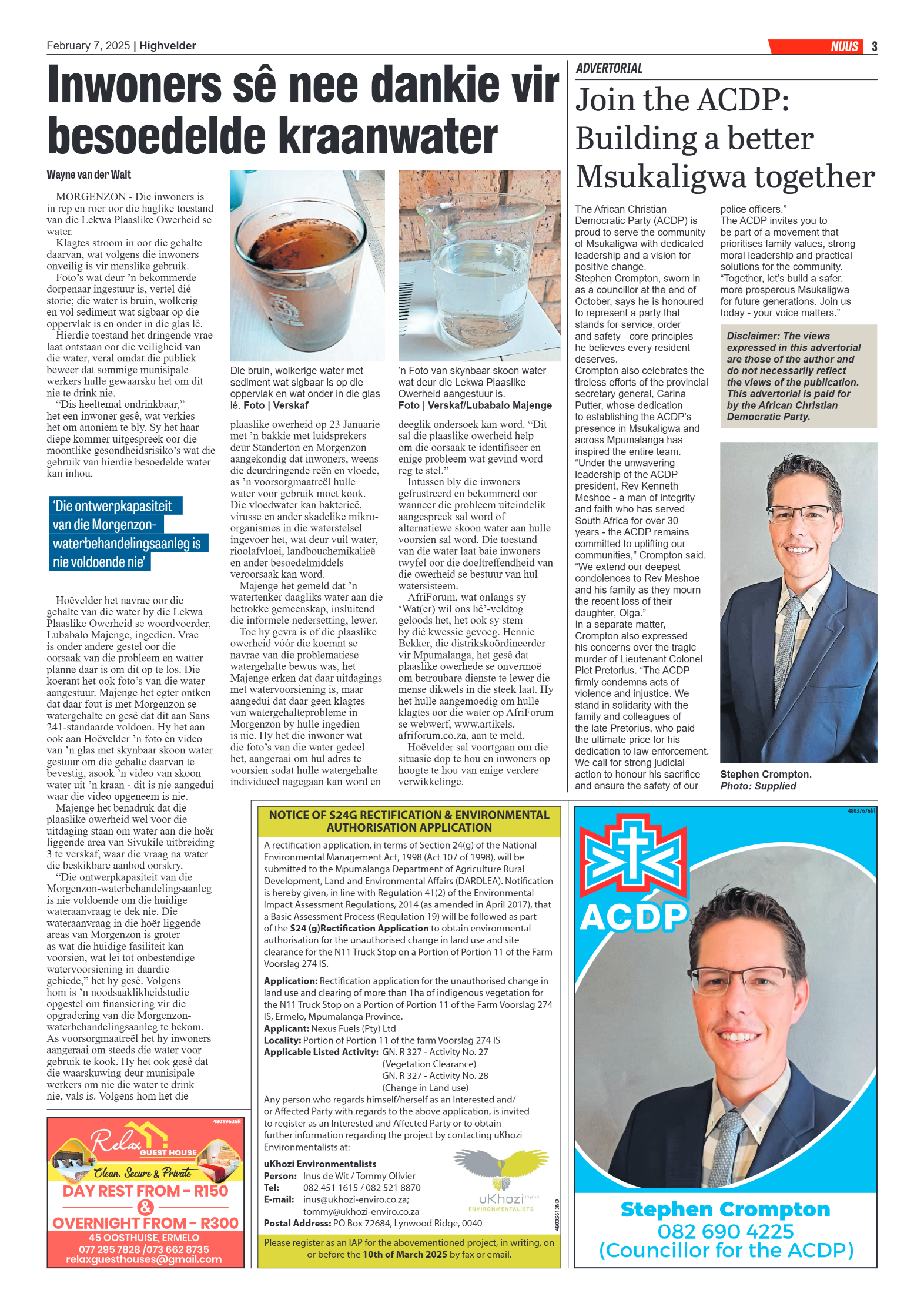 Highvelder Newspaper 7 February 2025 page 3