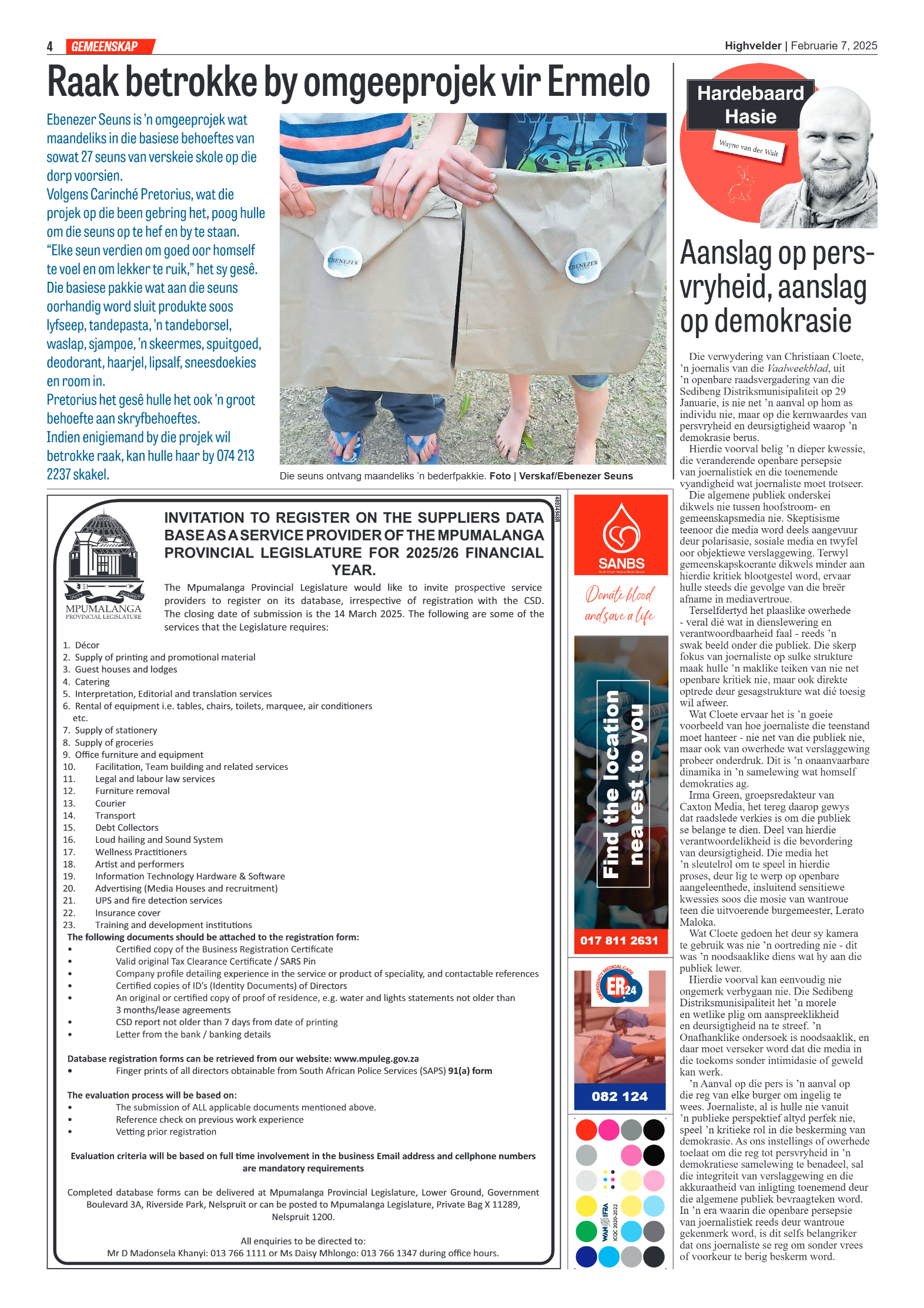 Highvelder Newspaper 7 February 2025 page 4