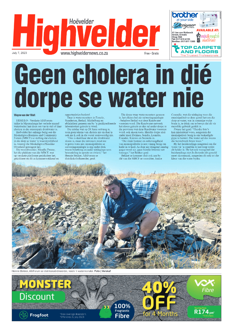Highvelder Newspaper 7 July 2023 page 1