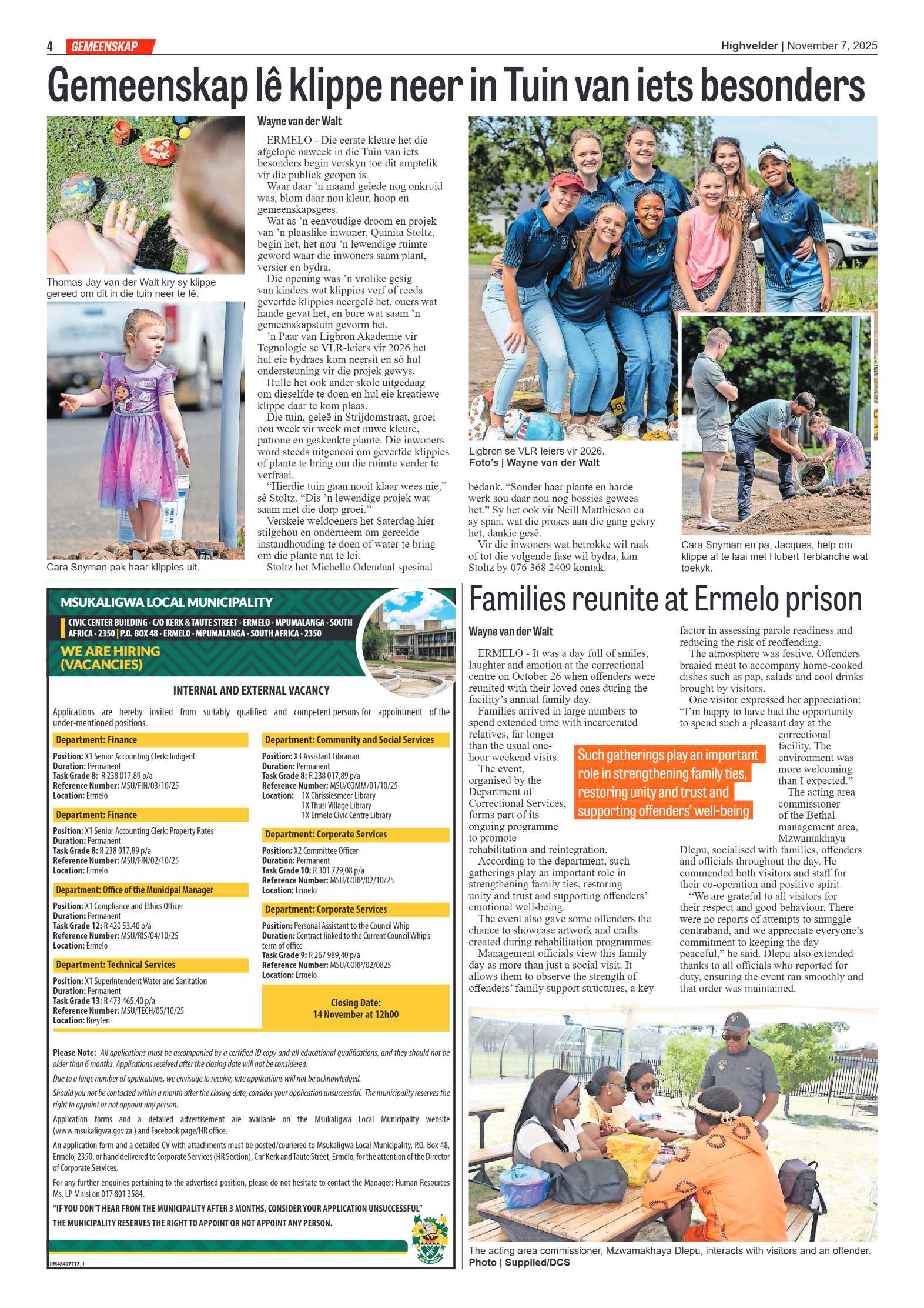 Highvelder Newspaper 7 November 2025 page 4