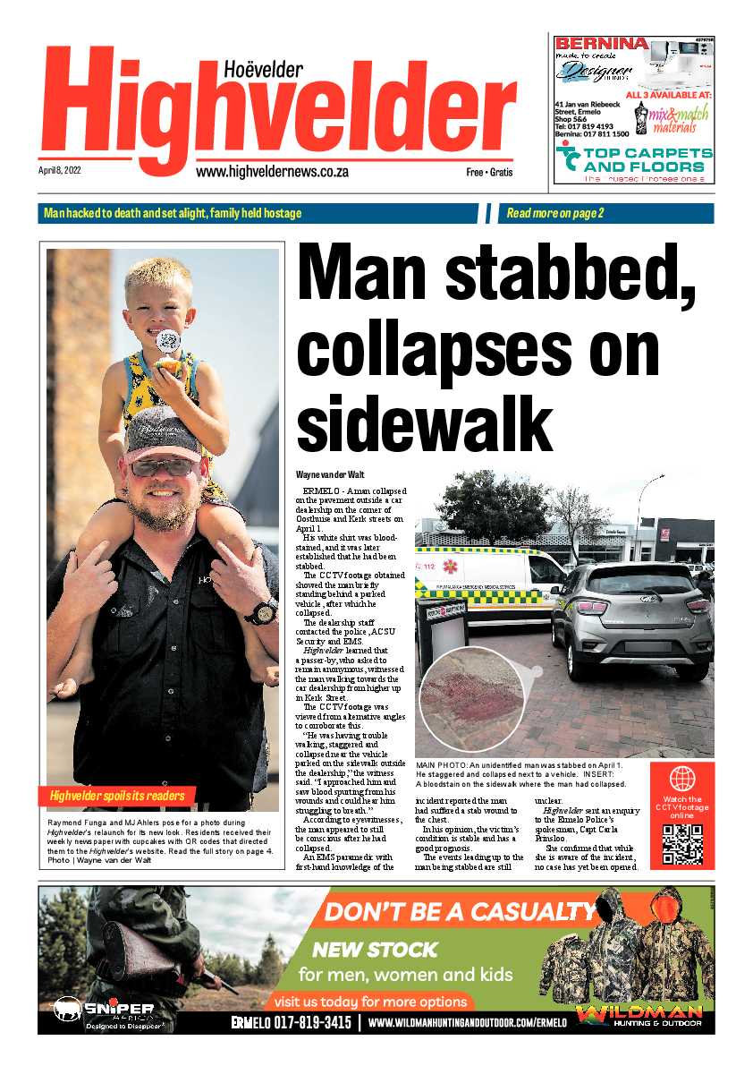 Highvelder Newspaper 8 April 2022 page 1