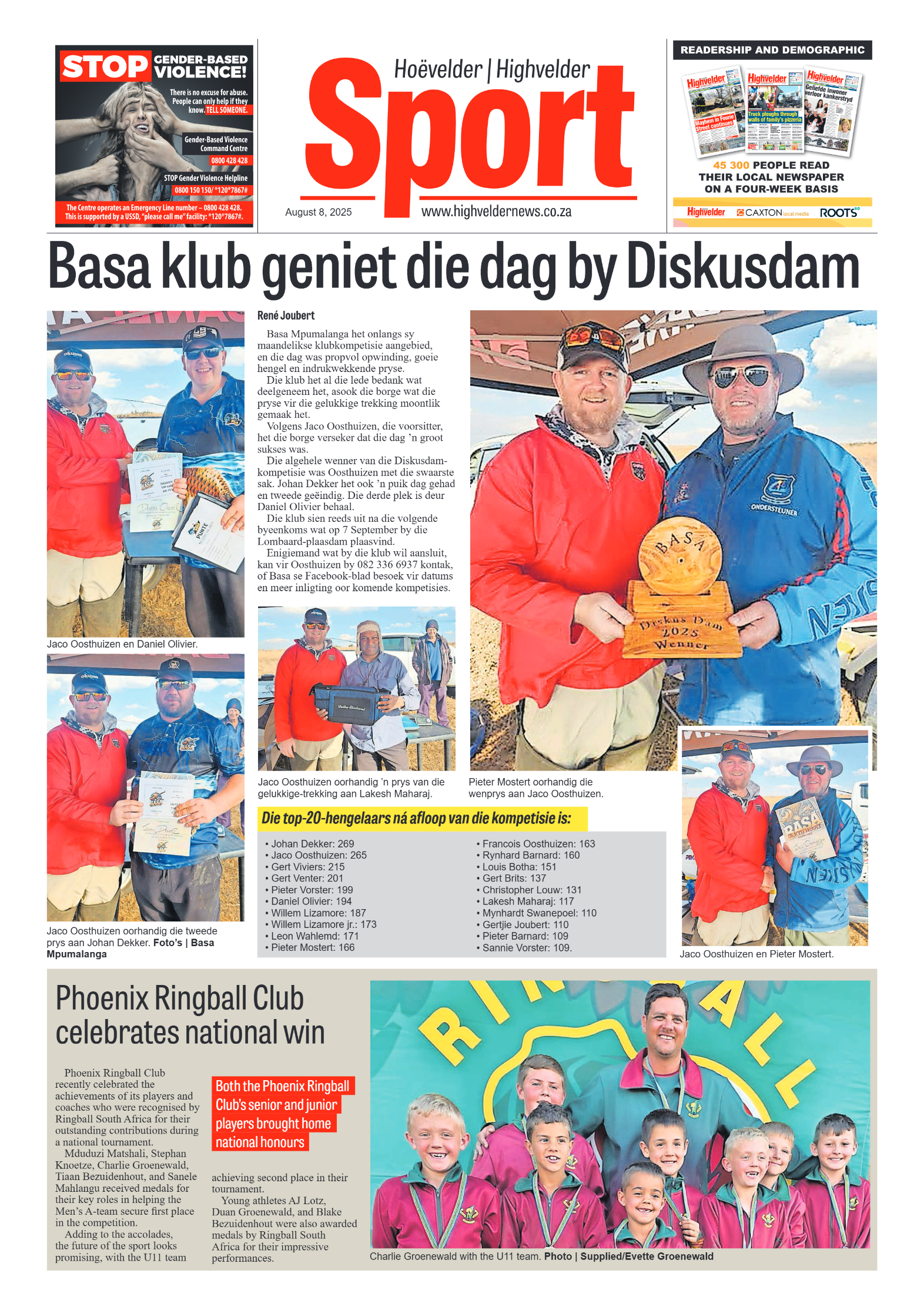 Highvelder Newspaper 8 August 2025 page 8