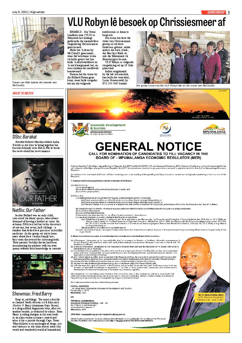Highvelder Newspaper 8 July 2022 page 5