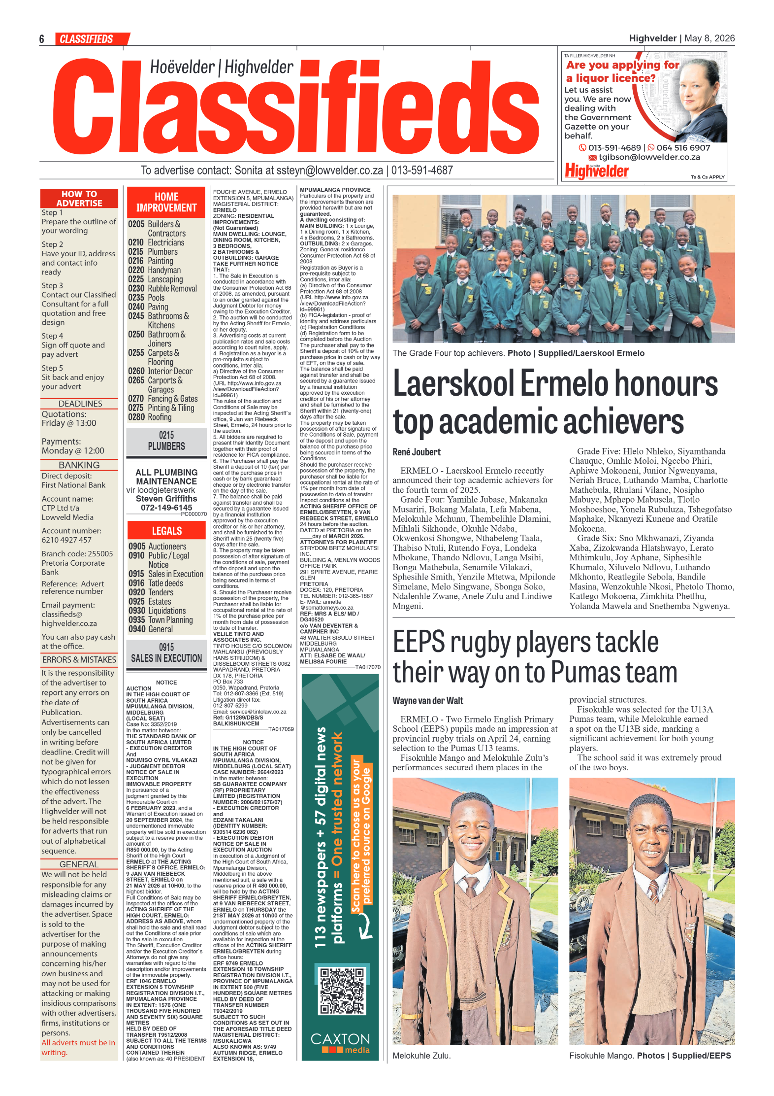 Highvelder Newspaper 8 May 2026 page 6
