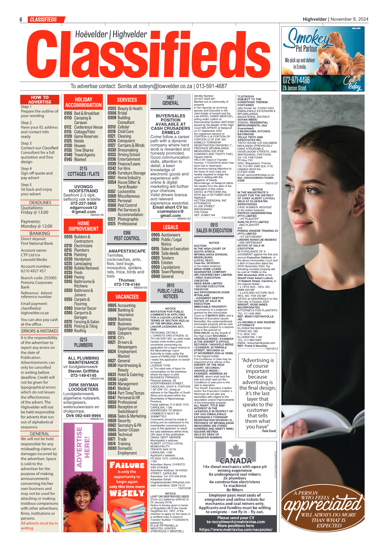 Highvelder Newspaper 8 November 2024 page 6