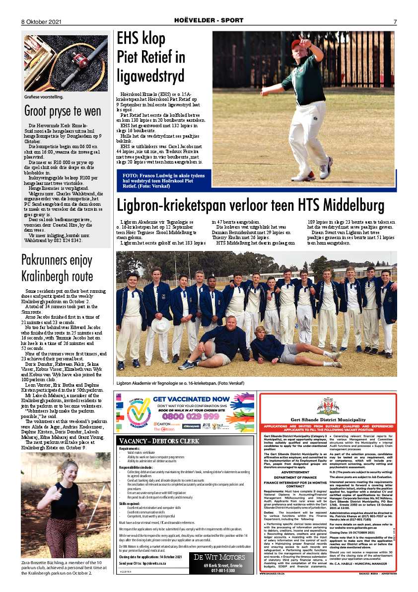 Highvelder Newspaper 8 October 2021 page 7