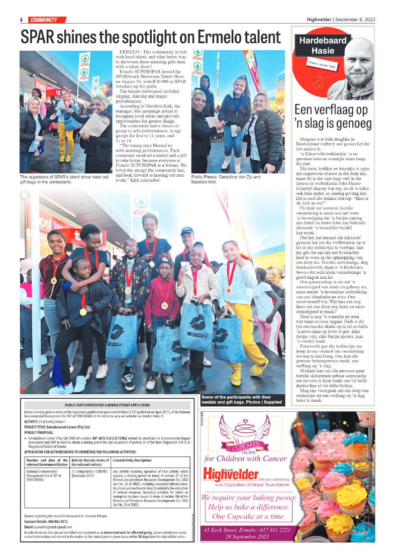 Highvelder Newspaper 8 September 2023 page 4