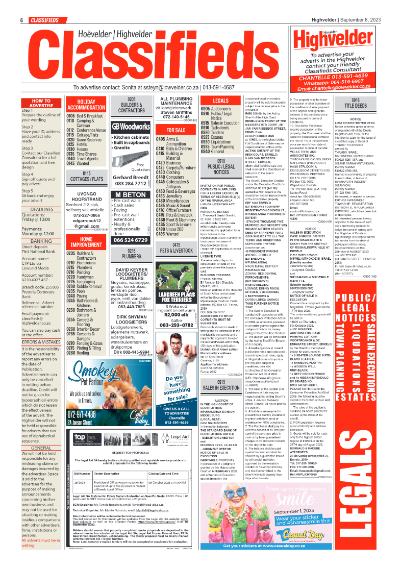 Highvelder Newspaper 8 September 2023 page 6