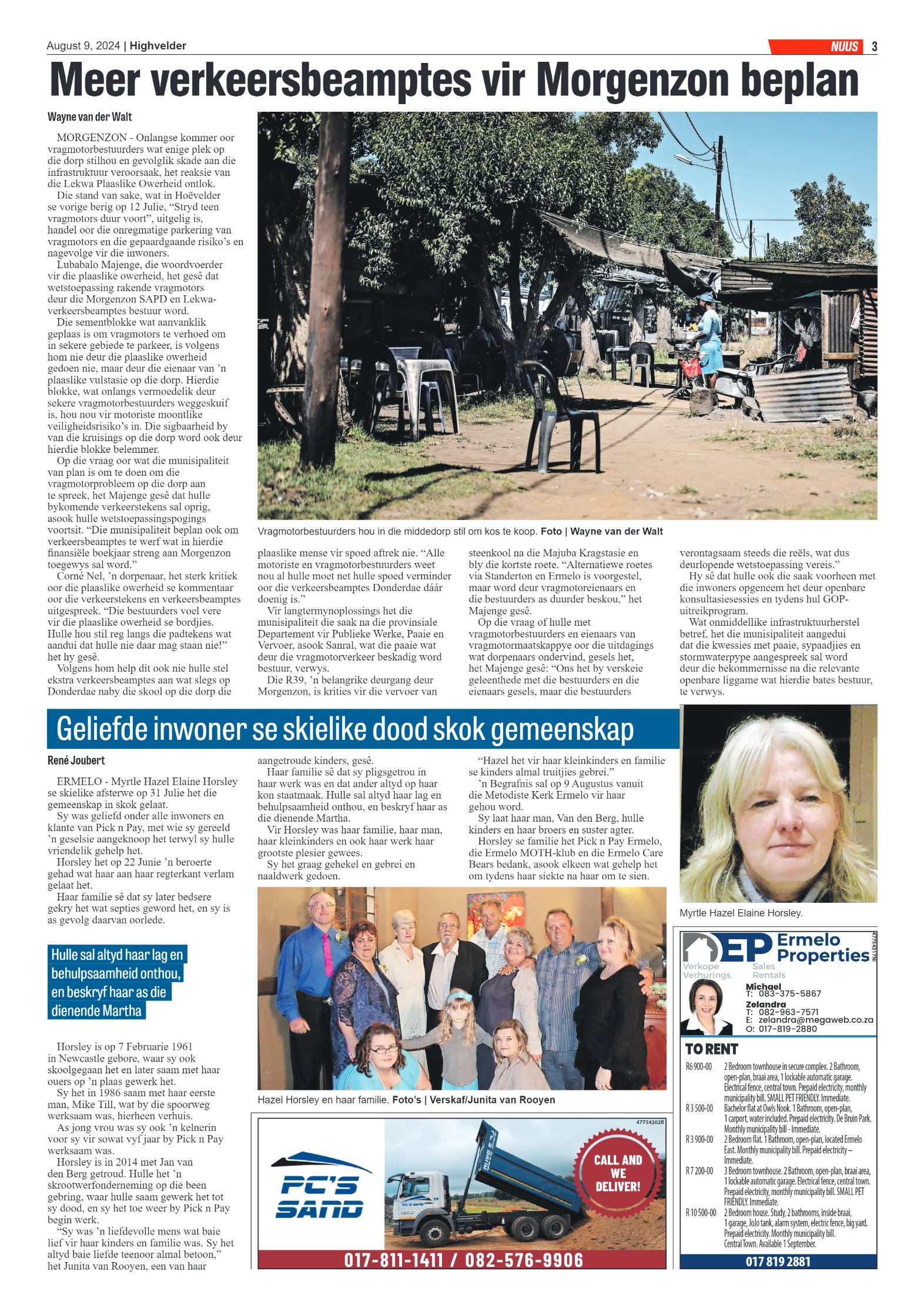 Highvelder Newspaper 8 August 2024 page 3