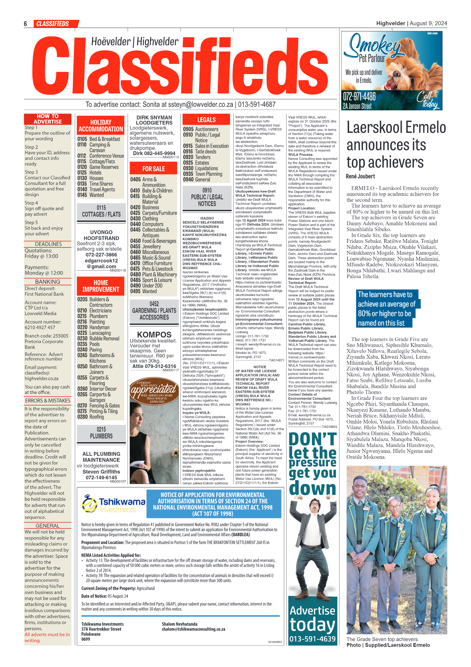 Highvelder Newspaper 8 August 2024 page 6