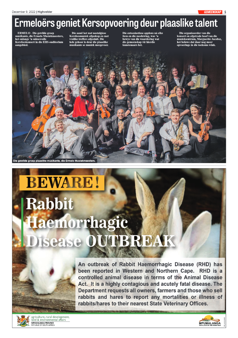 Highvelder Newspaper 9 December 2022 page 5