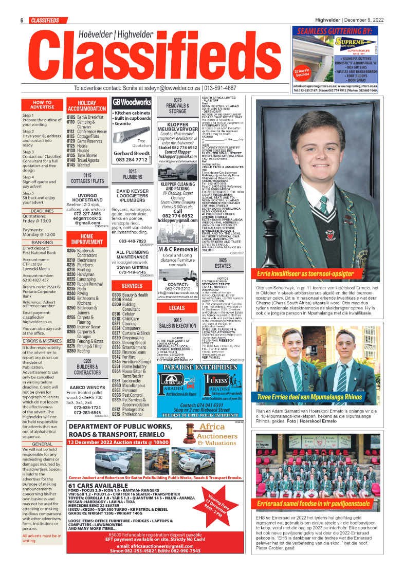 Highvelder Newspaper 9 December 2022 page 6