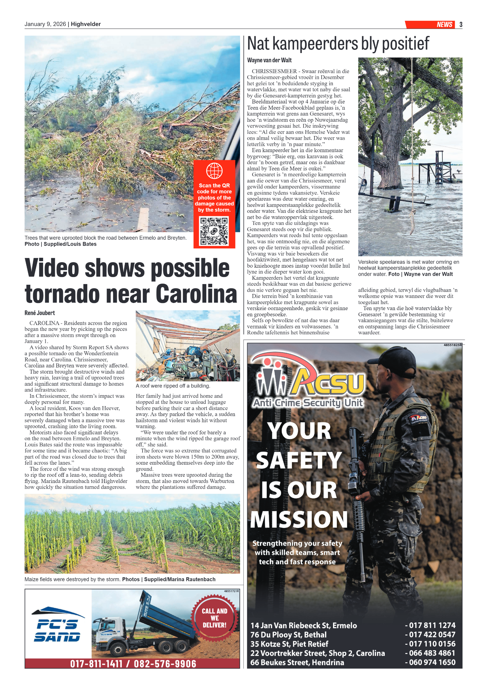 Highvelder Newspaper 9 January 2026 page 3