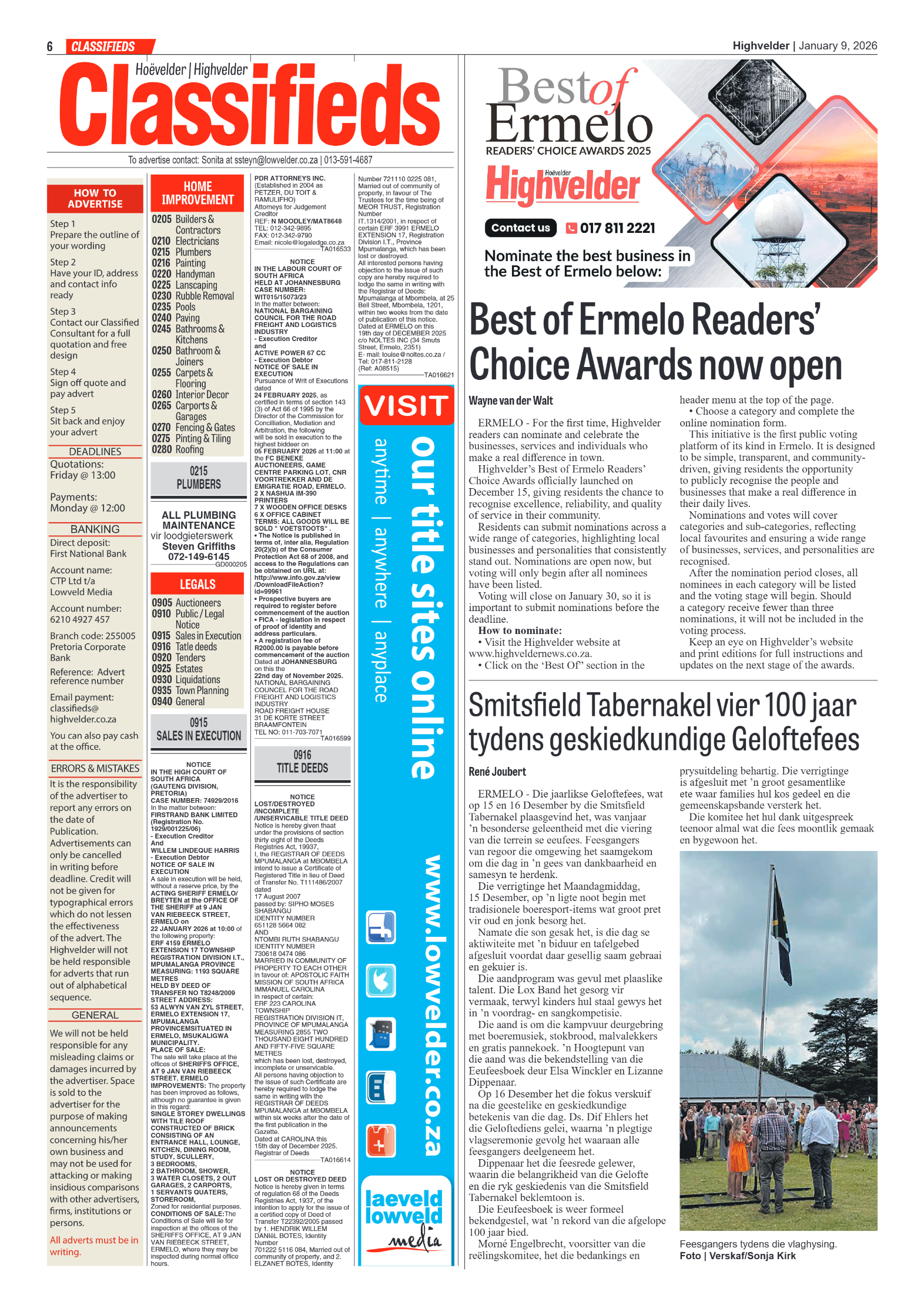 Highvelder Newspaper 9 January 2026 page 6