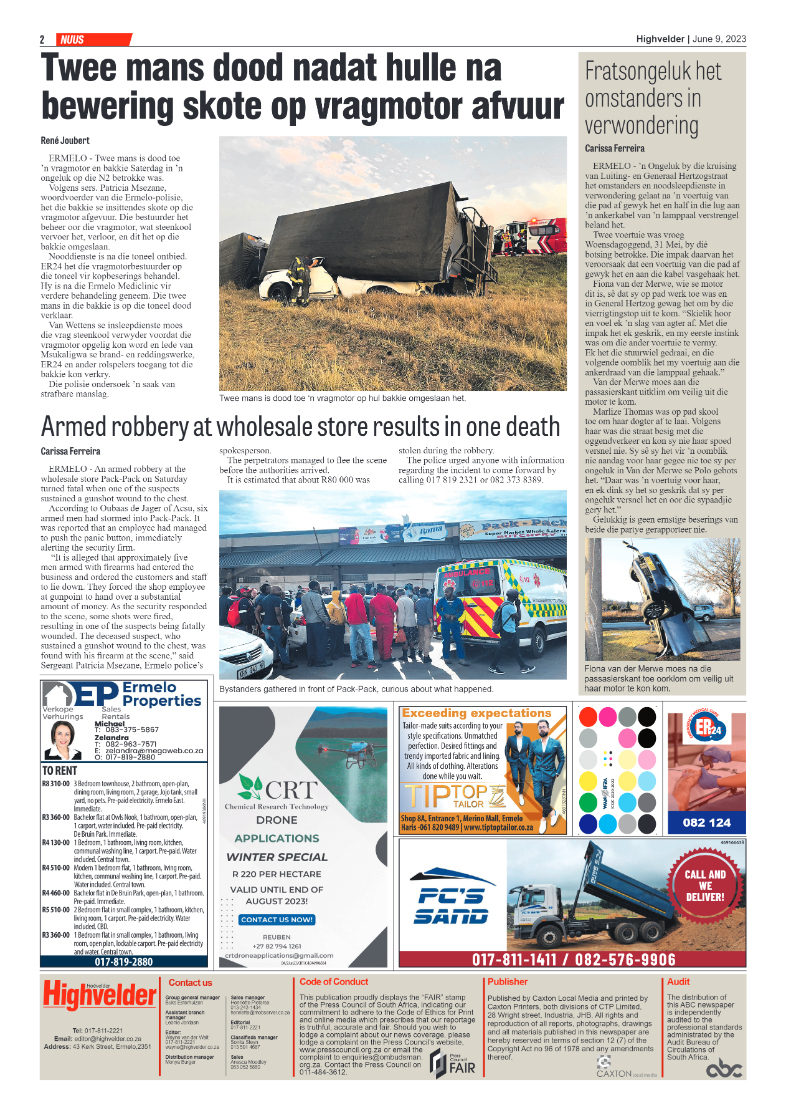 Highvelder Newspaper 9 June 2023 page 2