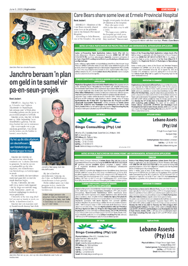 Highvelder Newspaper 9 June 2023 page 5