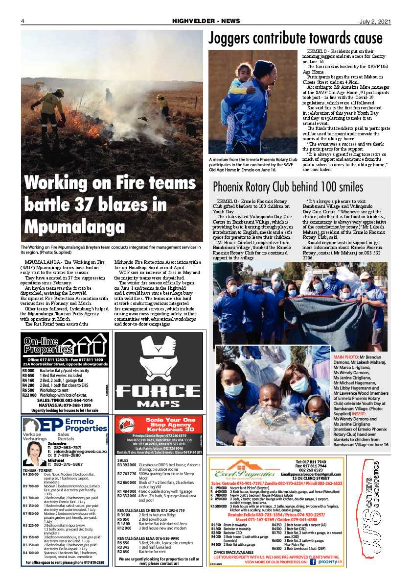 Highvelder Newspaper July 2 2021 page 4