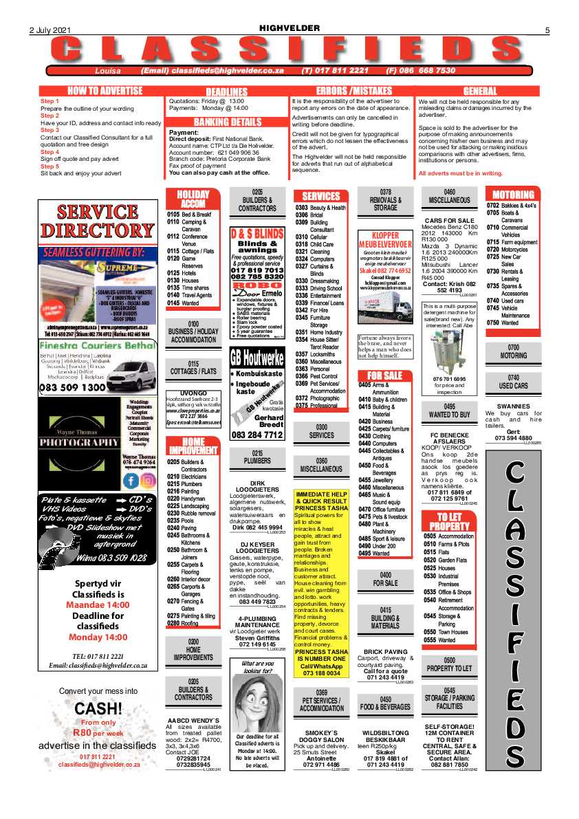 Highvelder Newspaper July 2 2021 page 5