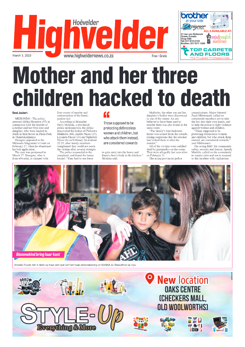 Highvelder Newspaper March 3 2023 page 1