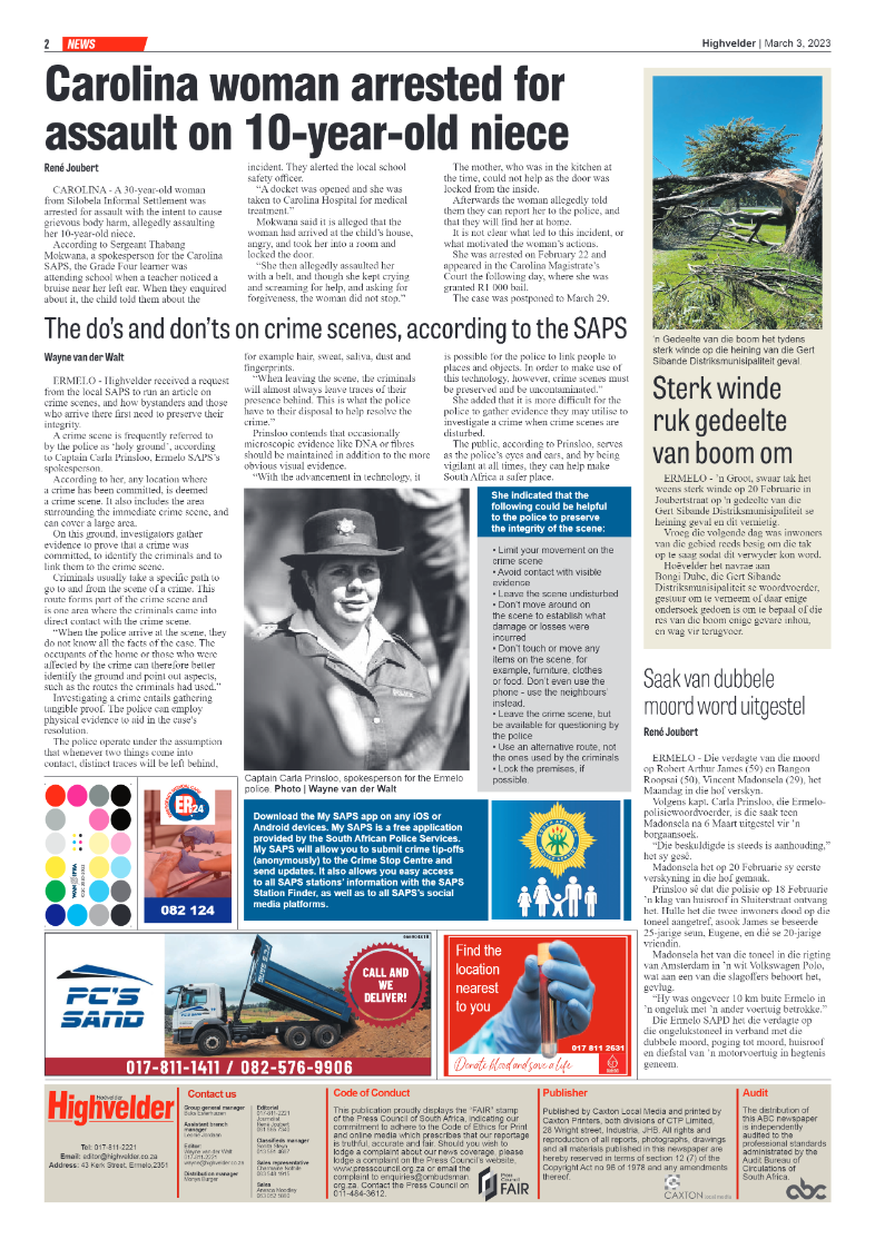 Highvelder Newspaper March 3 2023 page 2