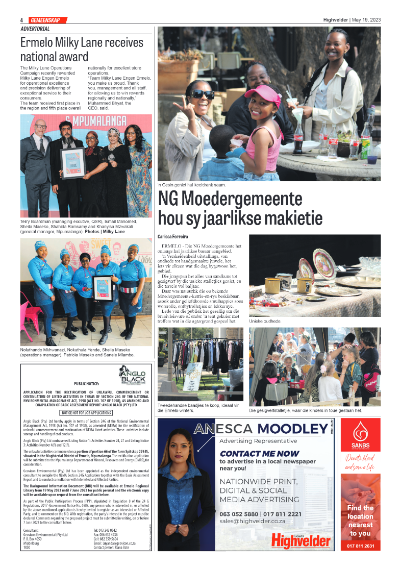 Highvelder Newspaper 19 May 2023 page 4
