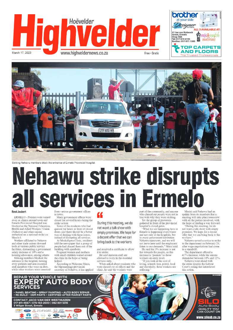 Higvelder Newspaper 17 March 2023 page 1