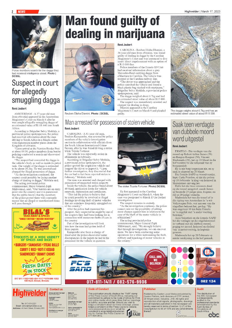Higvelder Newspaper 17 March 2023 page 2