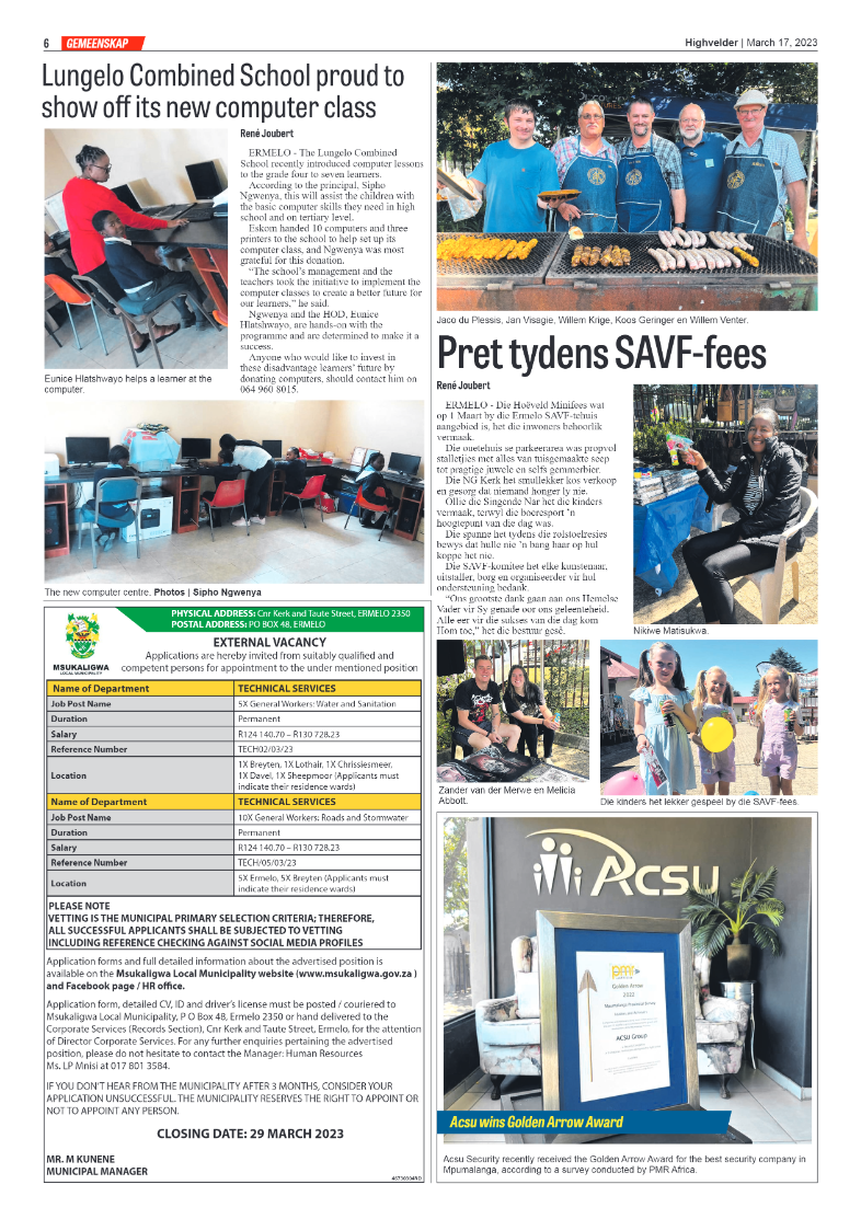 Higvelder Newspaper 17 March 2023 page 6