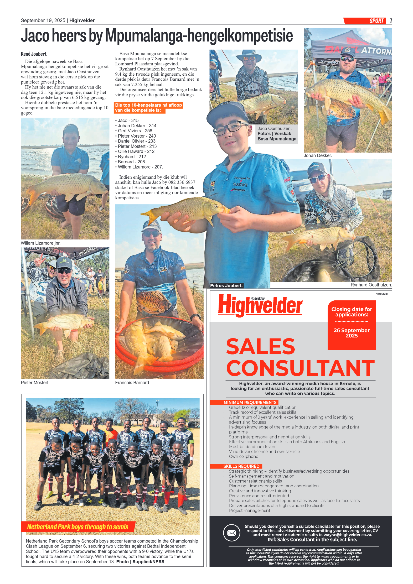 Higvelder Newspaper 19 September 2025 page 7
