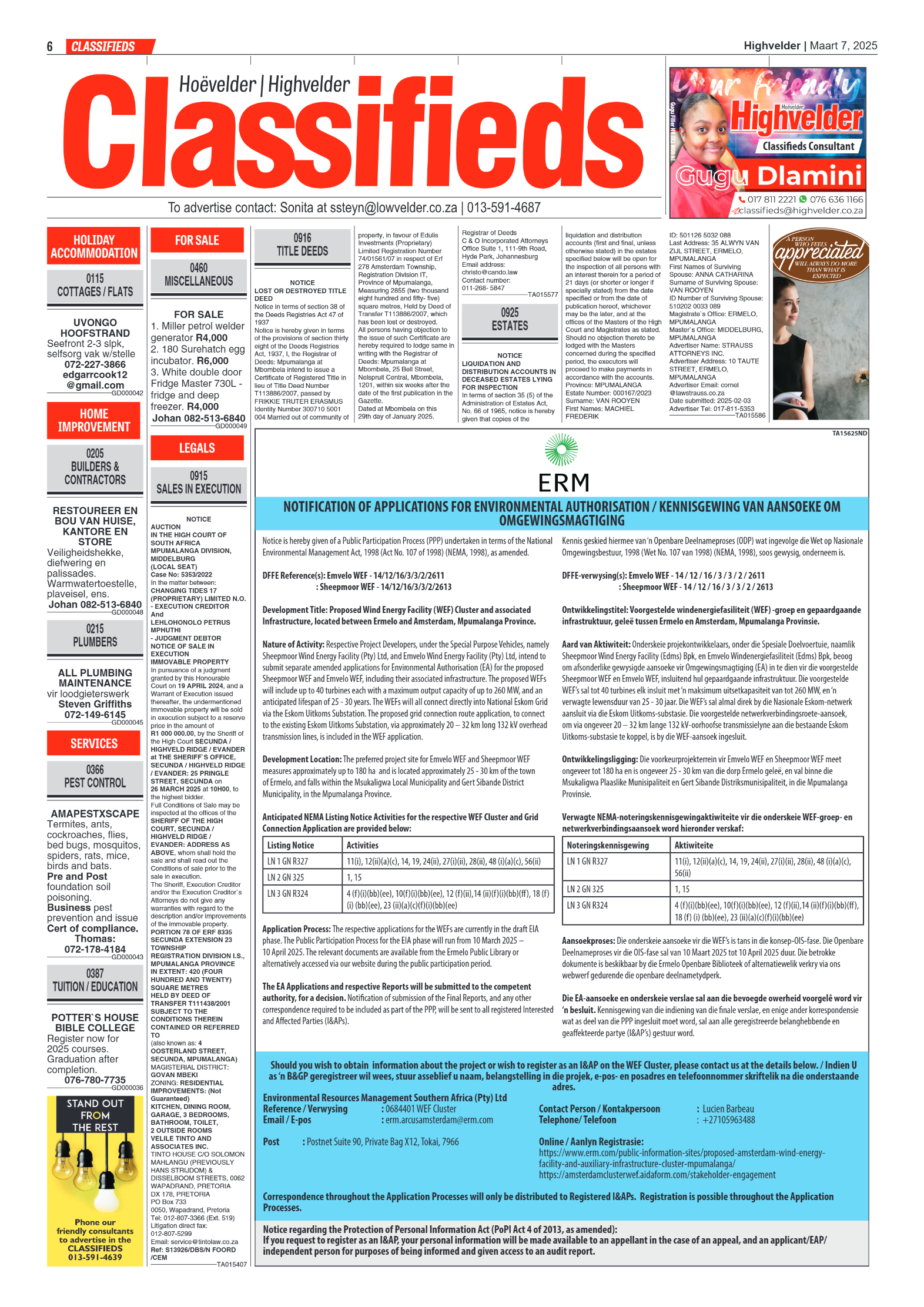 Higvelder Newspaper 7 March 2025 page 6