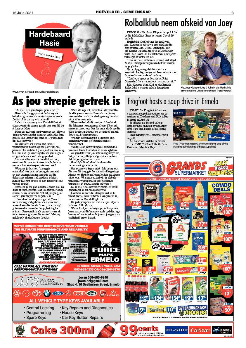 Hihgvelder Newspaper 16 July 2021 page 3